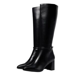 Anne Klein Womens Brenice Knee High Boots US 9 M EU 39.5 Black NIB